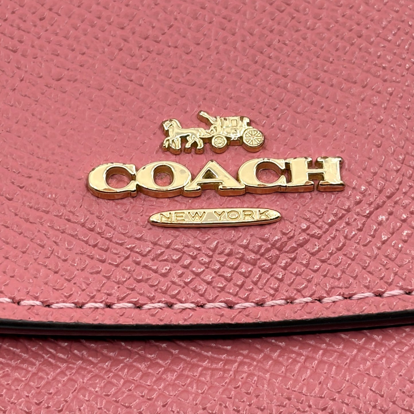 Coach Long Wallet in Pink Leather with Horse and Carriage Logo