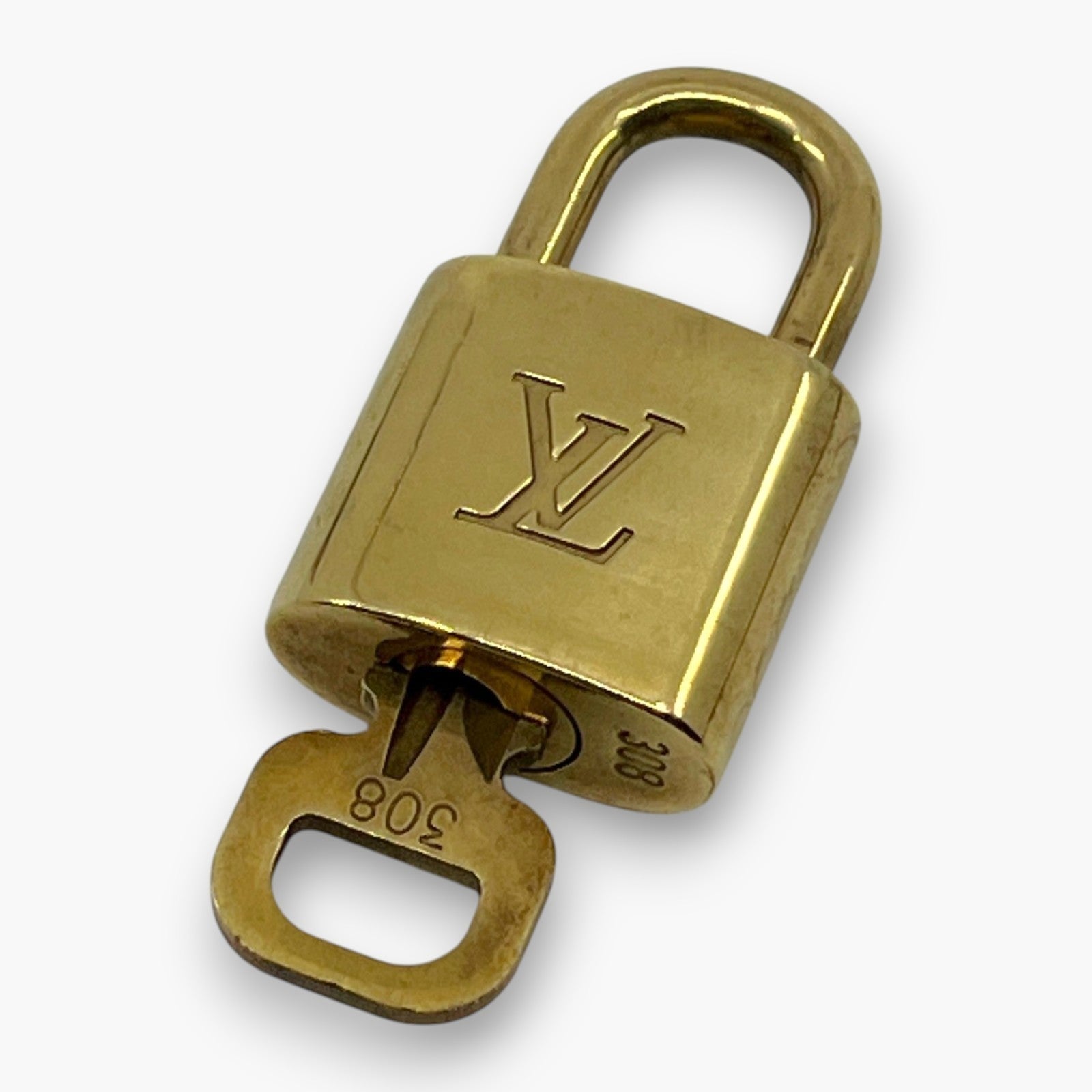 Louis Vuitton Padlock Set of 10 Gold-Tone Brass Locks & Keys pj260602