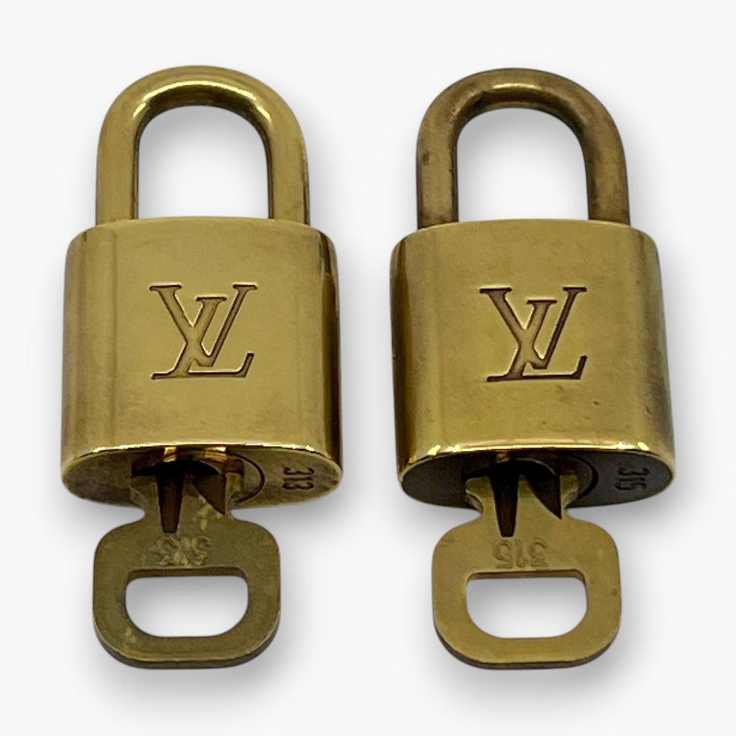Louis Vuitton Padlock Set of 10 Gold-Tone Brass Locks & Keys pj260602