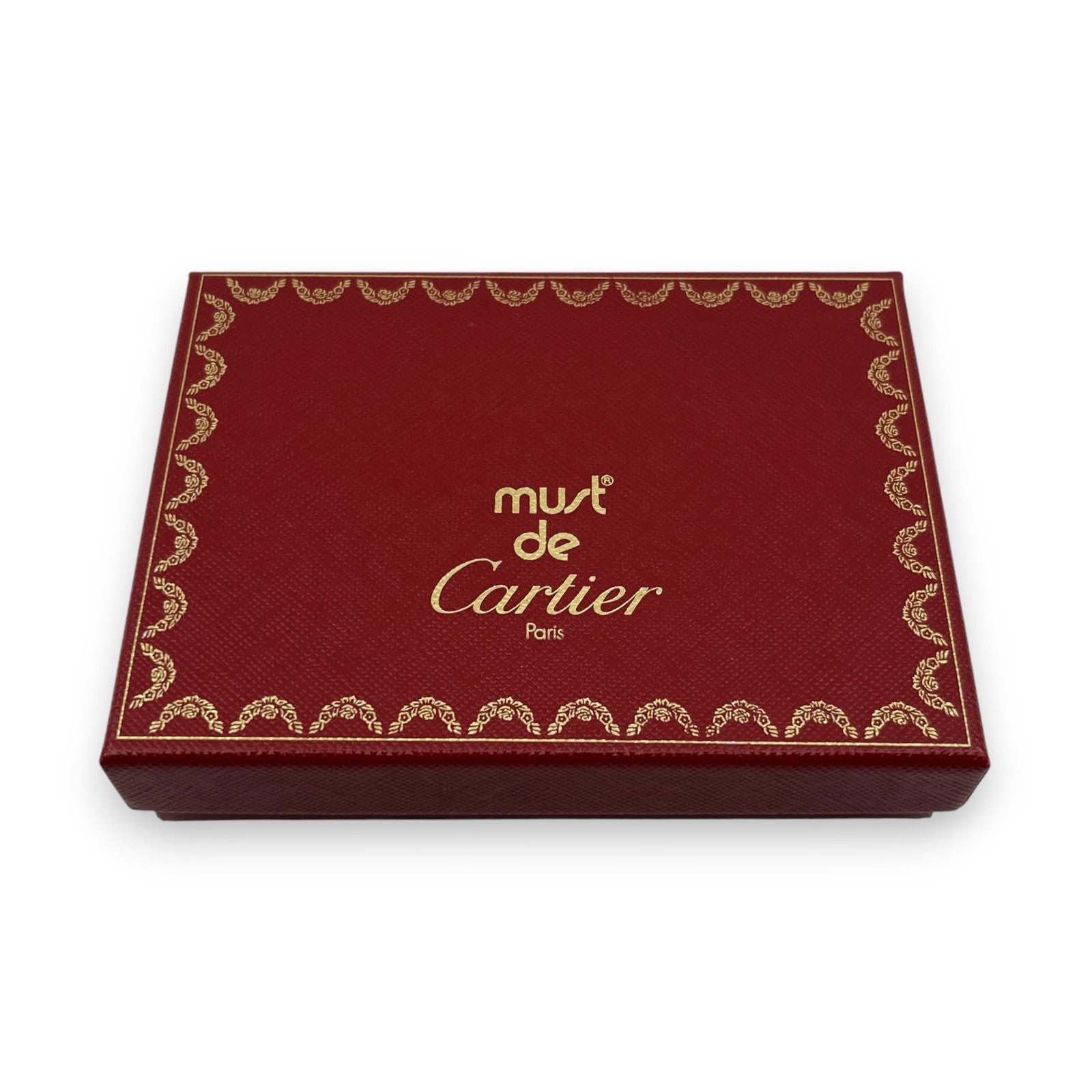Must de Cartier Burgundy Leather Coin Purse w/ Box Cloth Certificate
