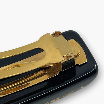 Louis Vuitton Inclusion Barrette Black Resin Monogram Hair Clip