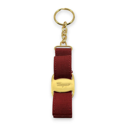 Salvatore Ferragamo Vara Ribbon Keychain Charm Red with Box