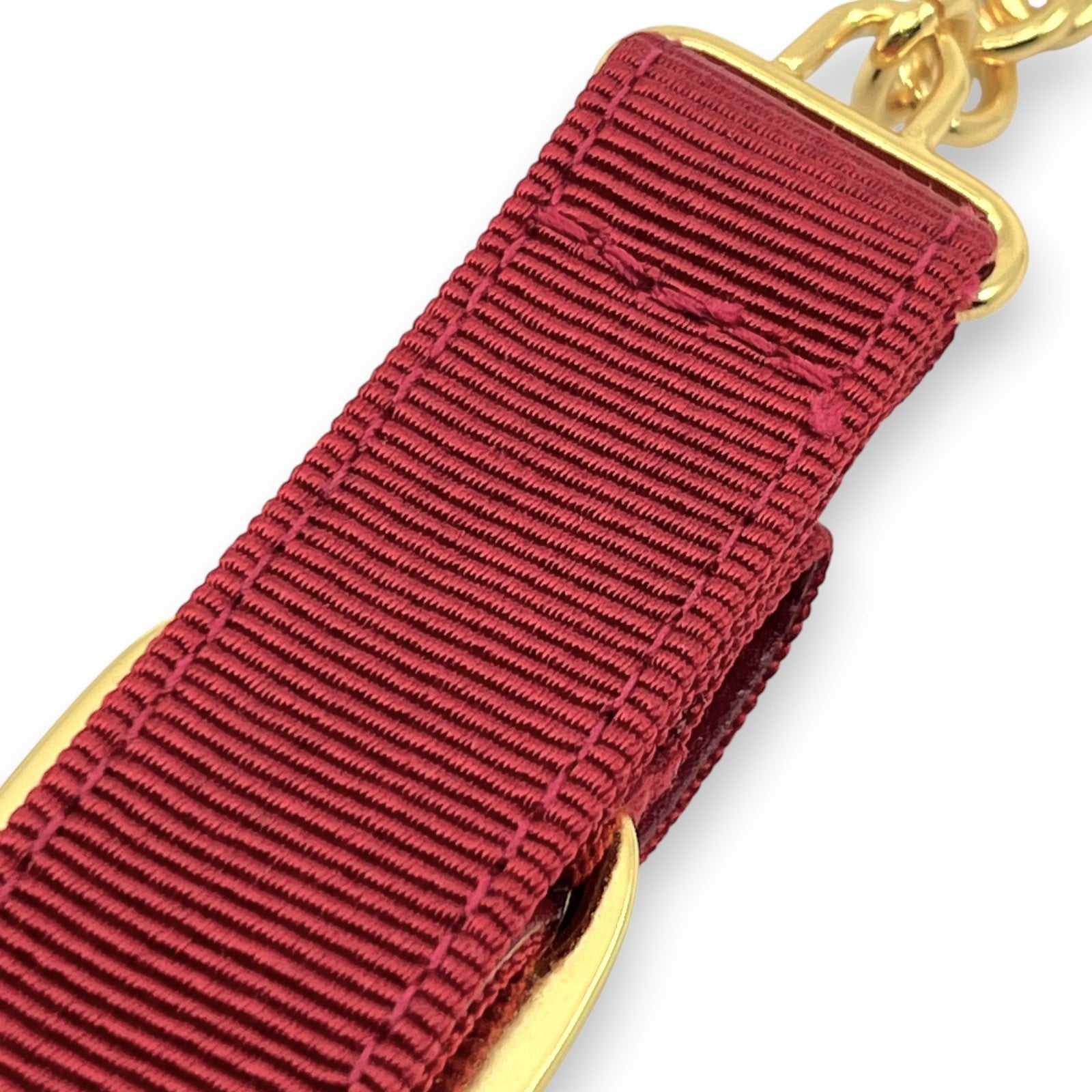 Salvatore Ferragamo Vara Ribbon Keychain Charm Red with Box