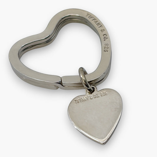 Tiffany & Co. Sterling Silver 925 Heart Key Ring Charm