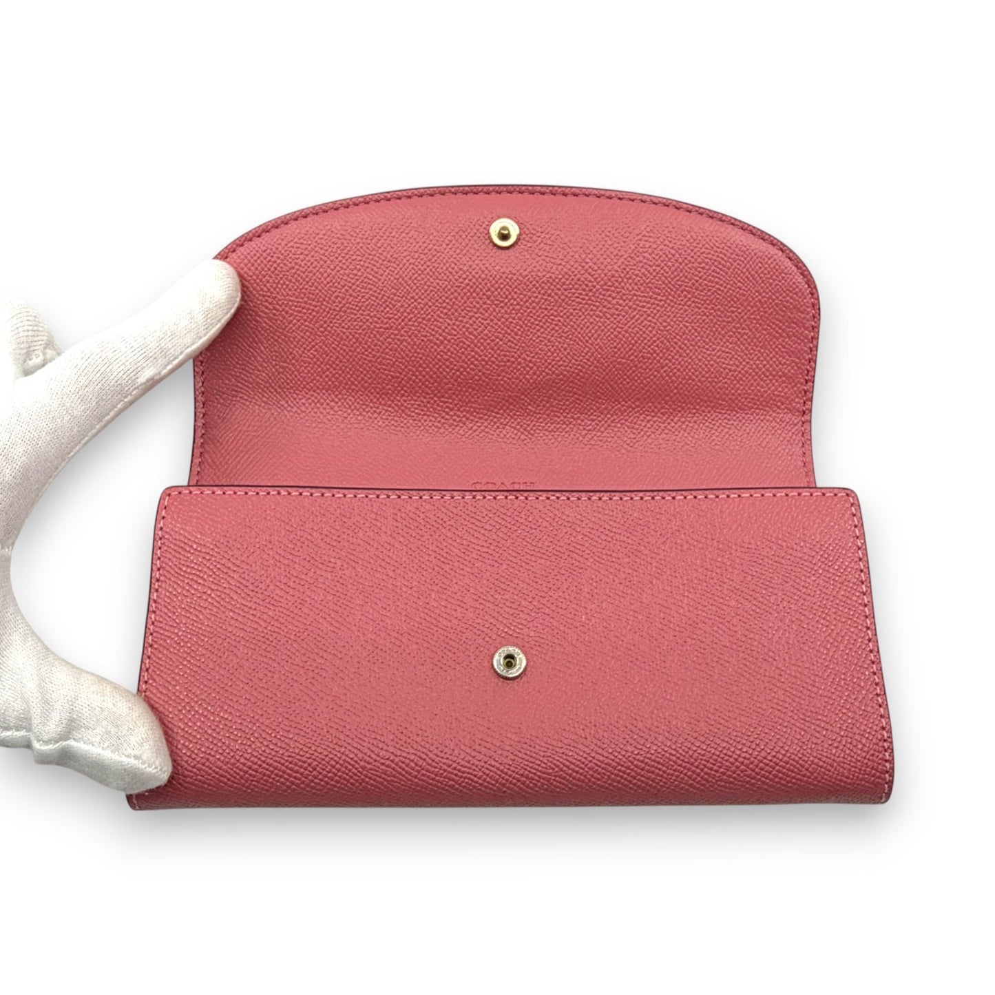 Coach Long Wallet in Pink Leather with Horse and Carriage Logo