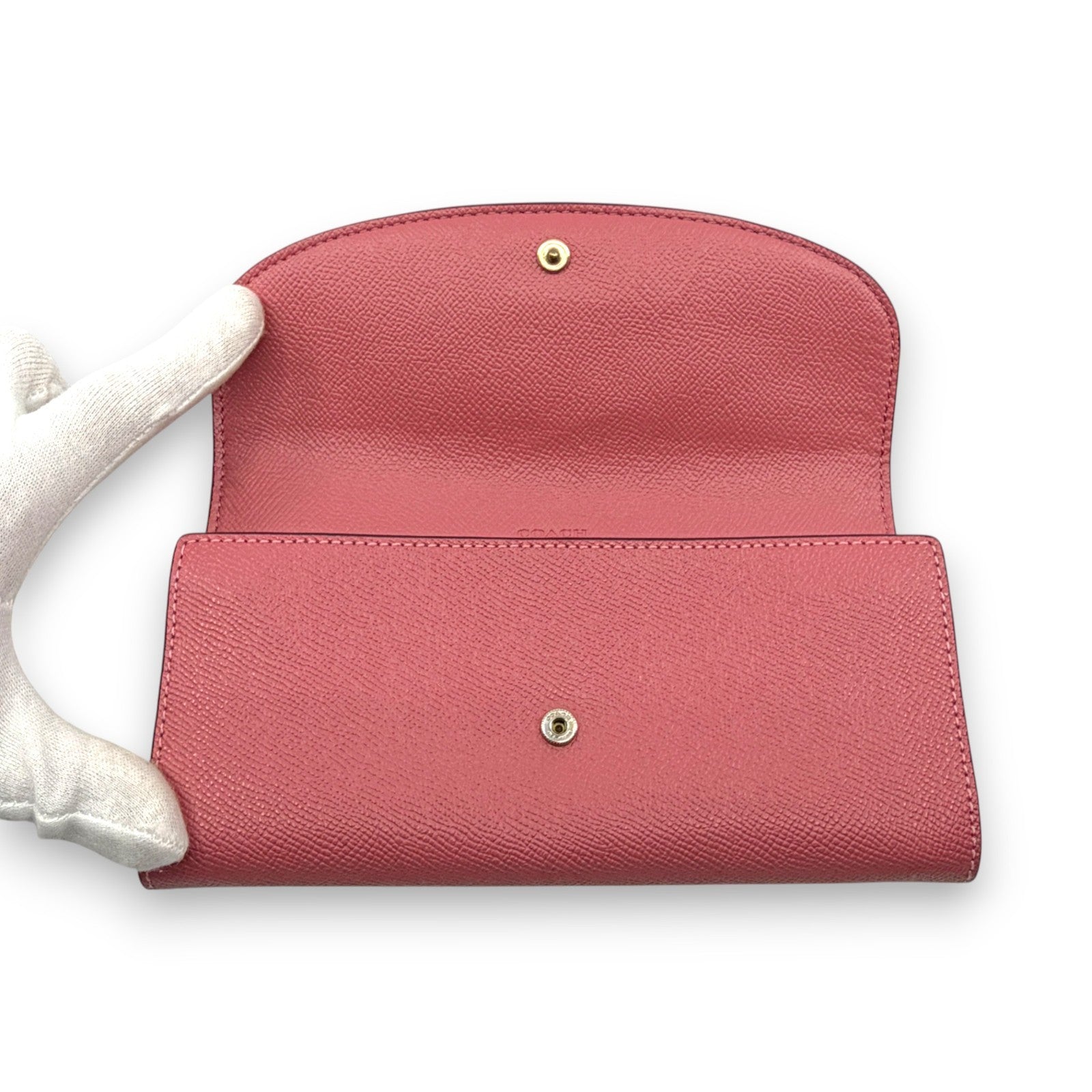 Coach Long Wallet in Pink Leather with Horse and Carriage Logo