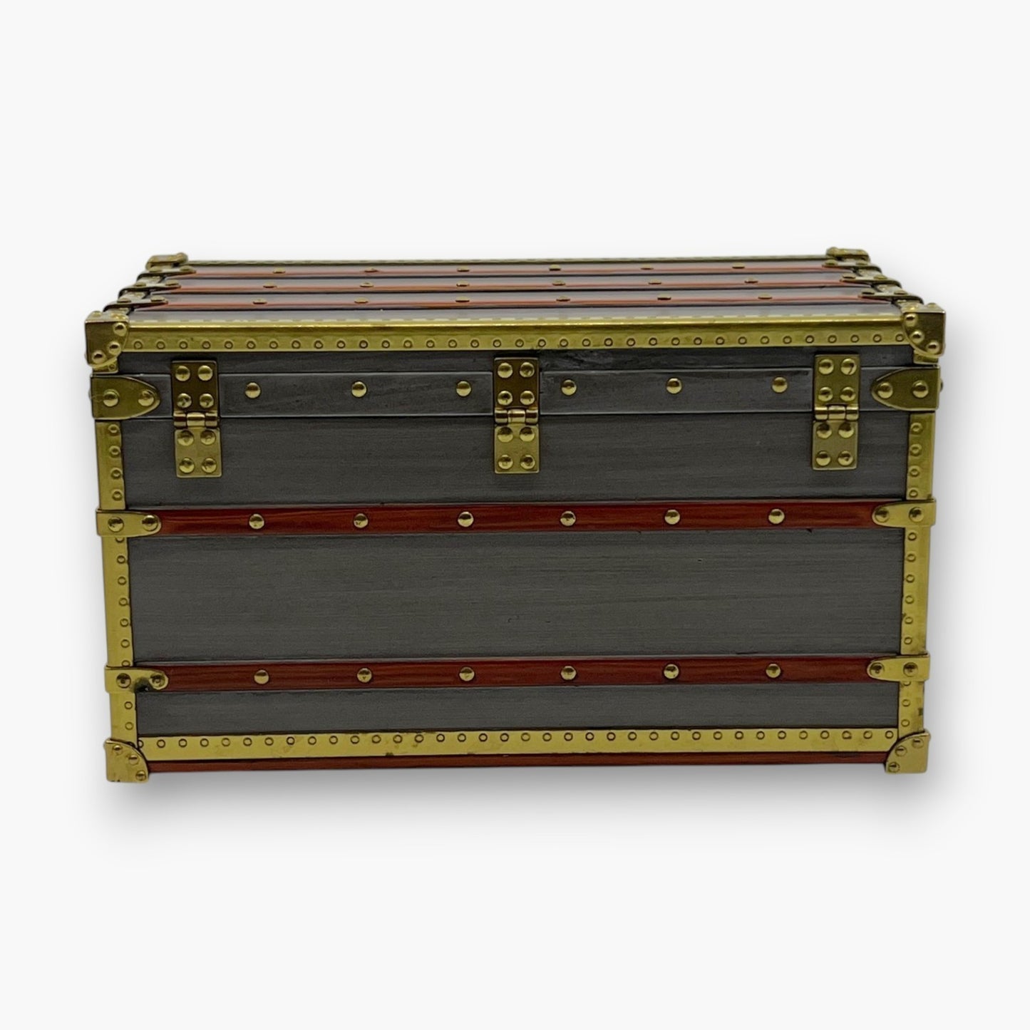 Louis Vuitton Mini Malle Zinc Trunk Paperweight Jewelry Box w/ Box Authentic