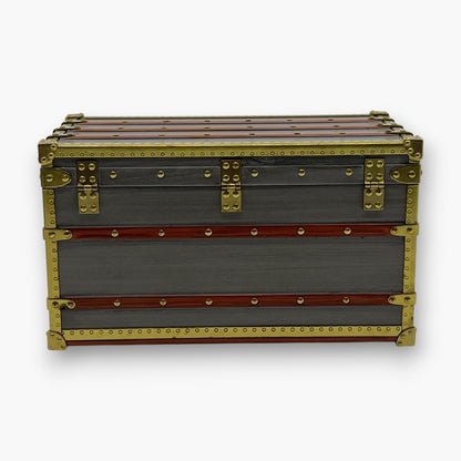 Louis Vuitton Mini Malle Zinc Trunk Paperweight Jewelry Box w/ Box Authentic