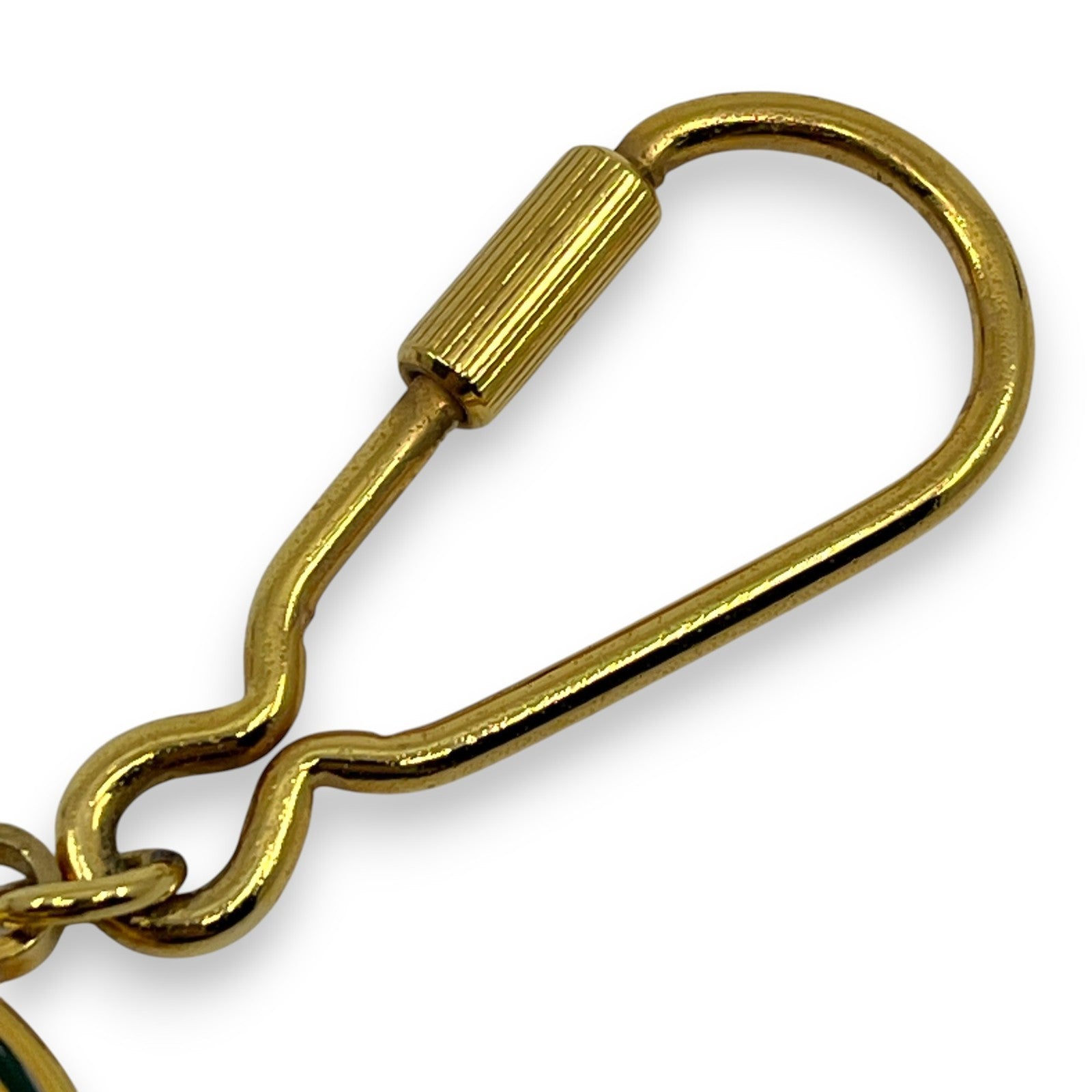 Gucci Gold-Tone Key Holder with Interlocking G & Web Stripe Design w/ Box