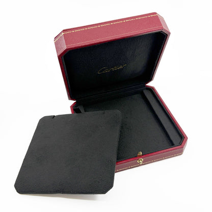 Cartier Jewelry Box Empty Case 2 Piece Set with Outer Boxes Red