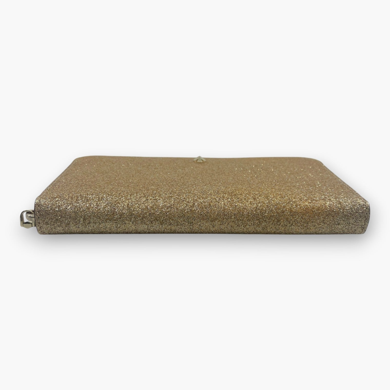 Kate Spade New York Gold Glitter Zip Around Continental Wallet