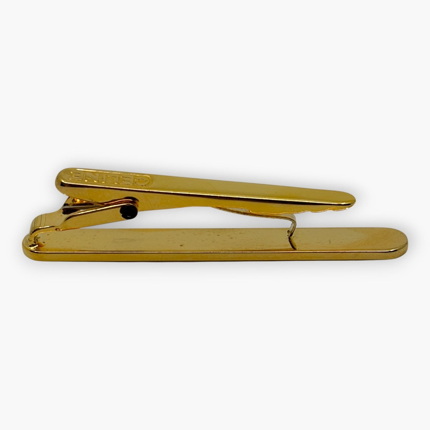 Celine Gold-Tone Logo Tie Clip Bar