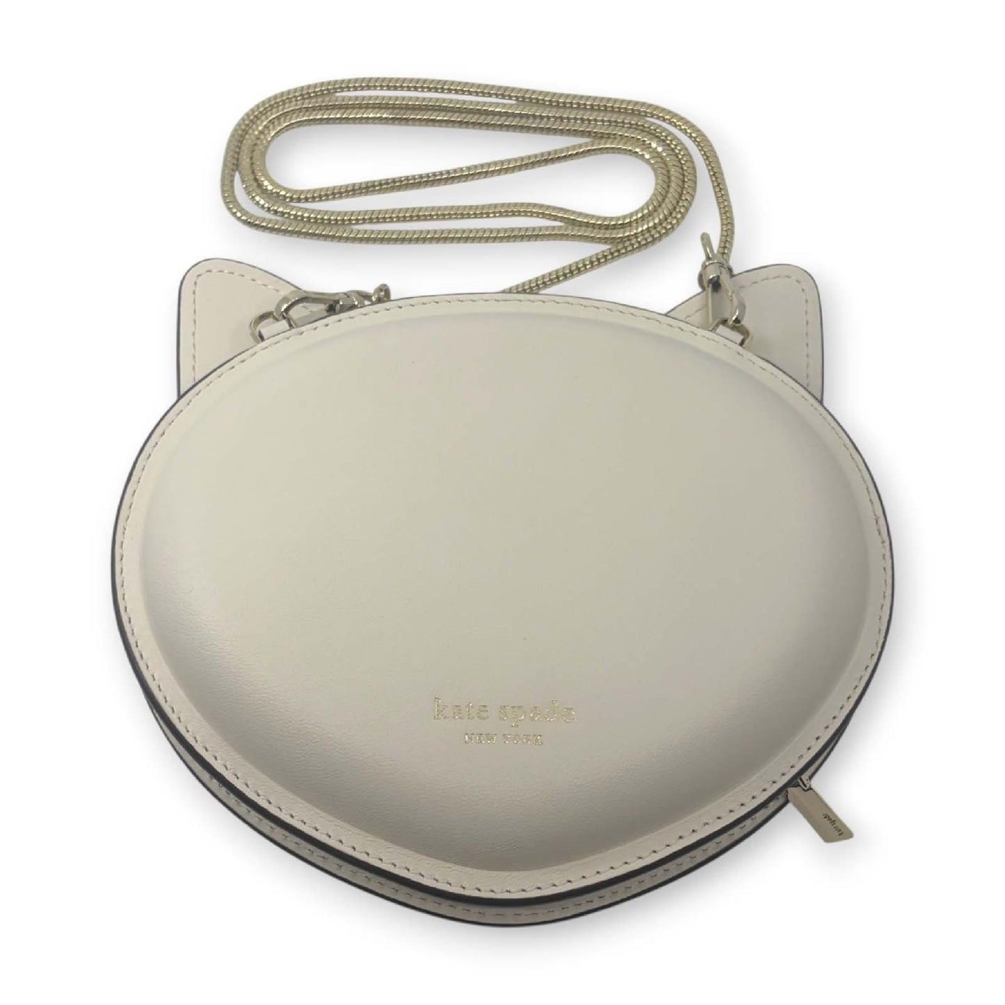 Kate Spade New York Cat Crossbody Bag Meow Cat White Leather Feline Design