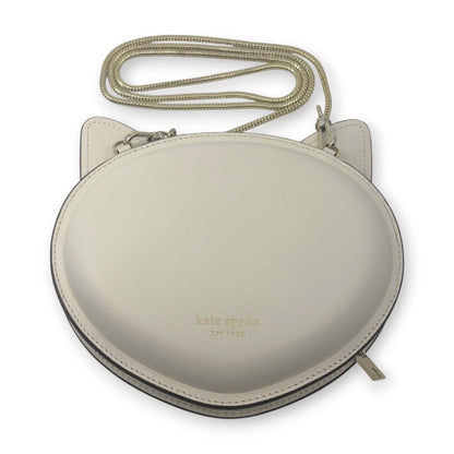 Kate Spade New York Cat Crossbody Bag Meow Cat White Leather Feline Design