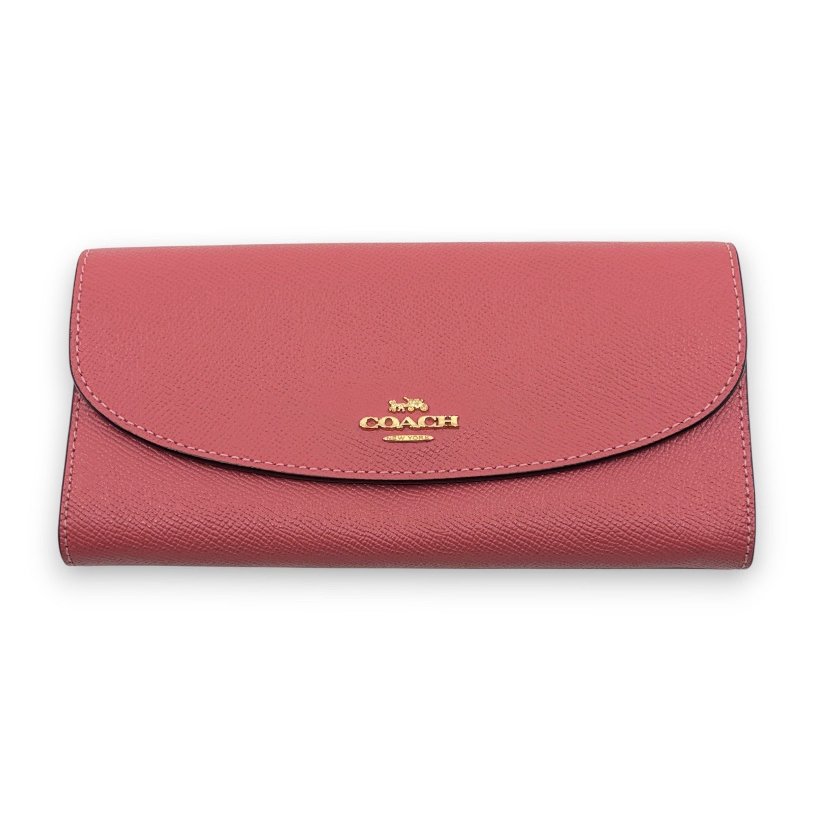 Coach Long Wallet in Pink Leather with Horse and Carriage Logo