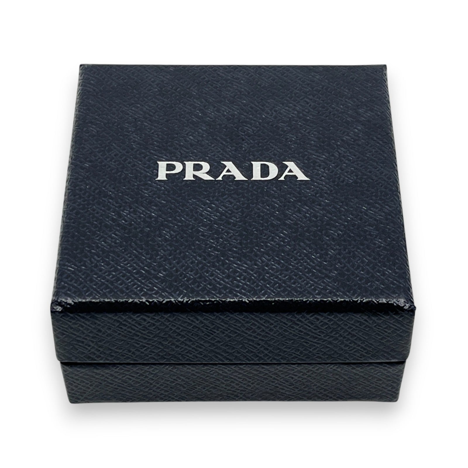 Prada Pink Saffiano Leather Heart Ribbon Key Ring Charm with Box Dust Bag