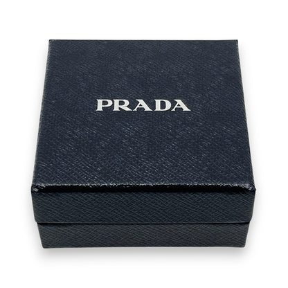 Prada Pink Saffiano Leather Heart Ribbon Key Ring Charm with Box Dust Bag