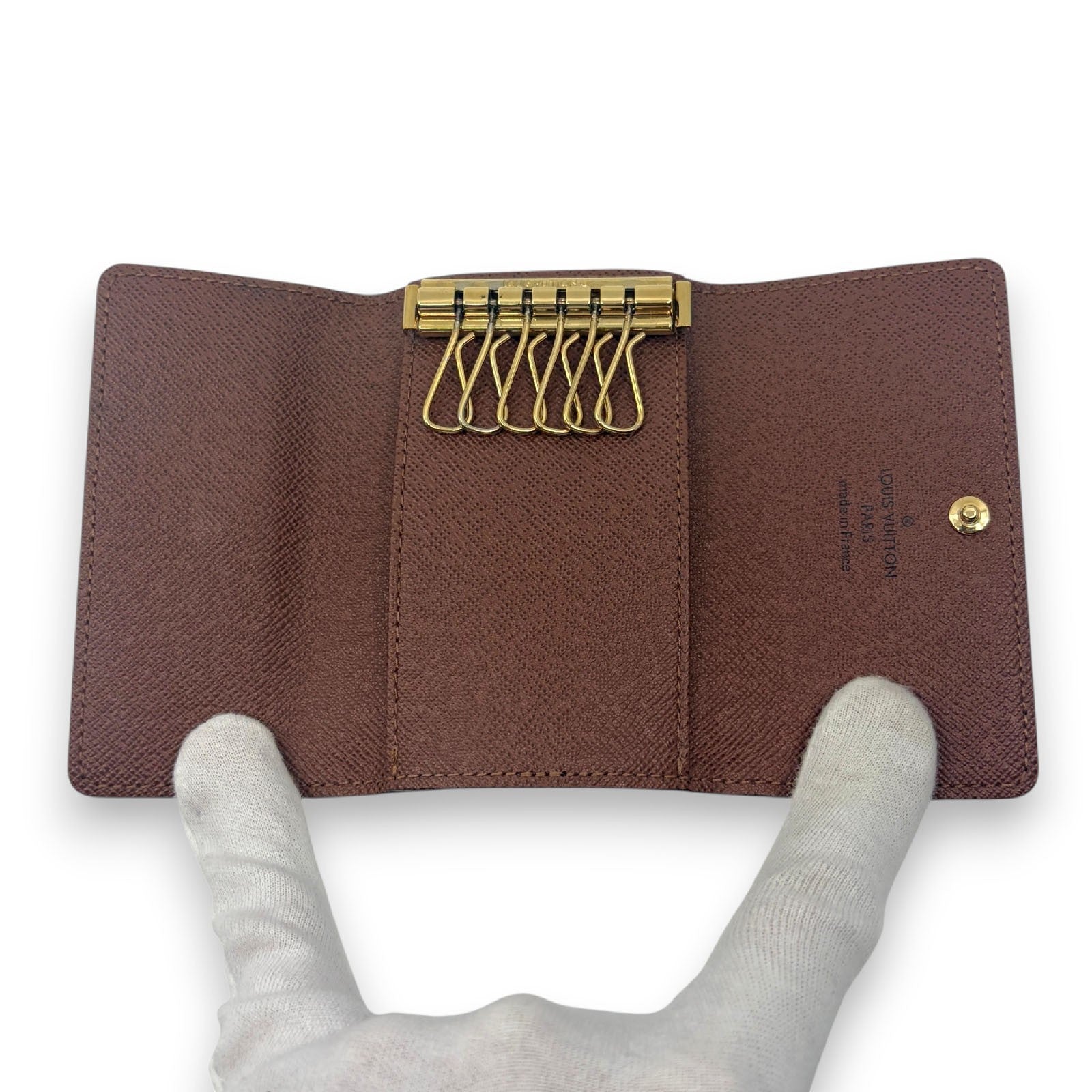Louis Vuitton Monogram Multicles 6 Key Case Brown Canvas Leather M62630