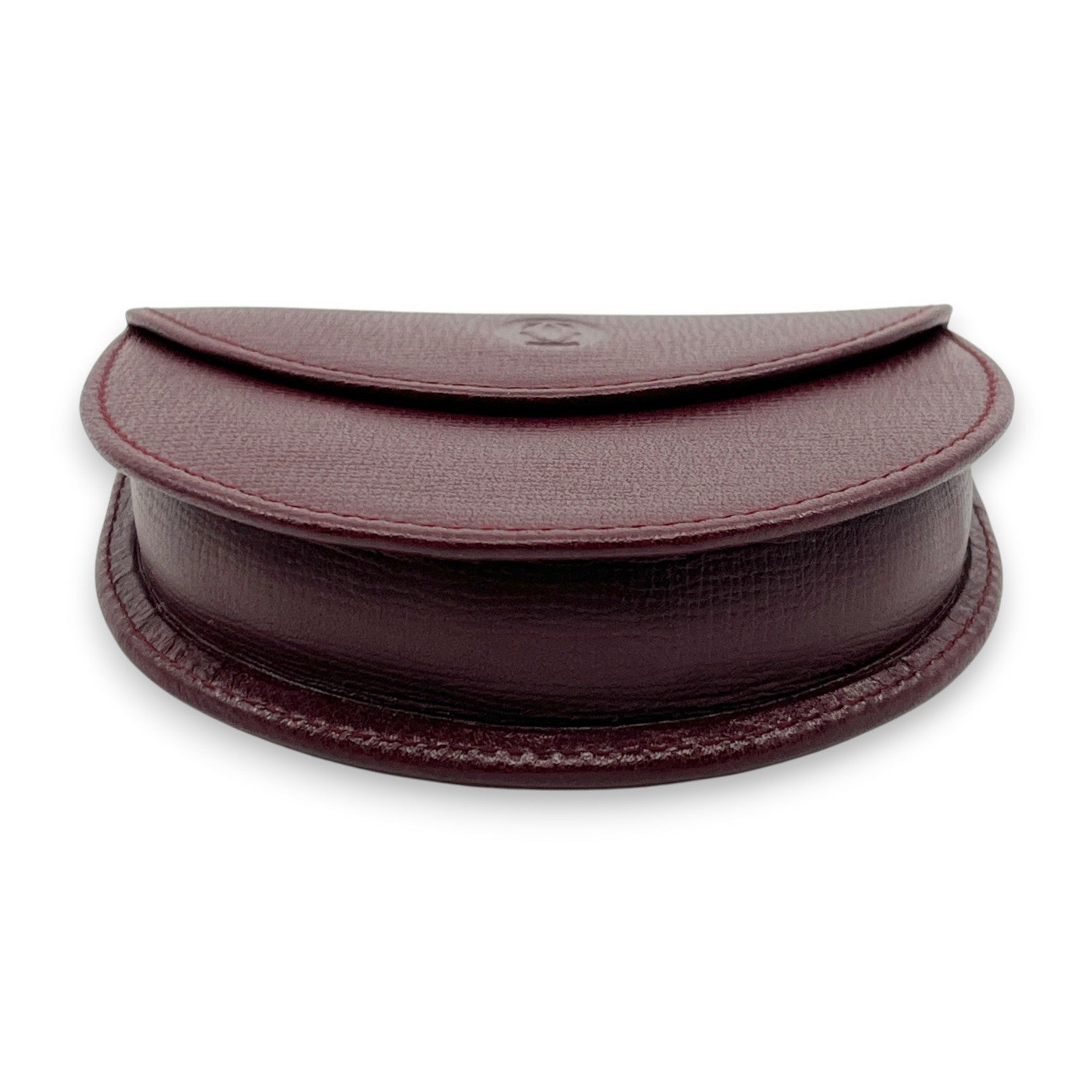 Must de Cartier Burgundy Leather Coin Purse w/ Box Cloth Certificate