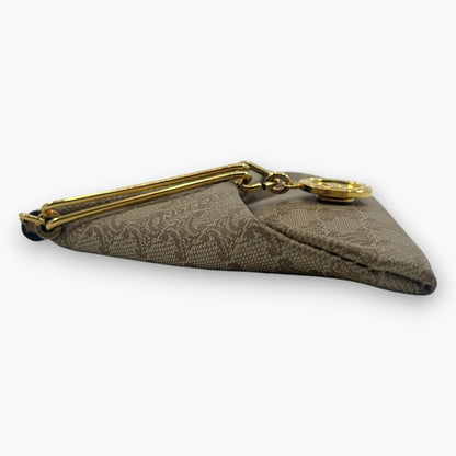 Celine Macadam Vintage Triangle Coin Purse Beige with Tassel Charm
