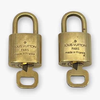 Louis Vuitton Padlock Set of 10 Gold-Tone Brass Locks & Keys pj260604