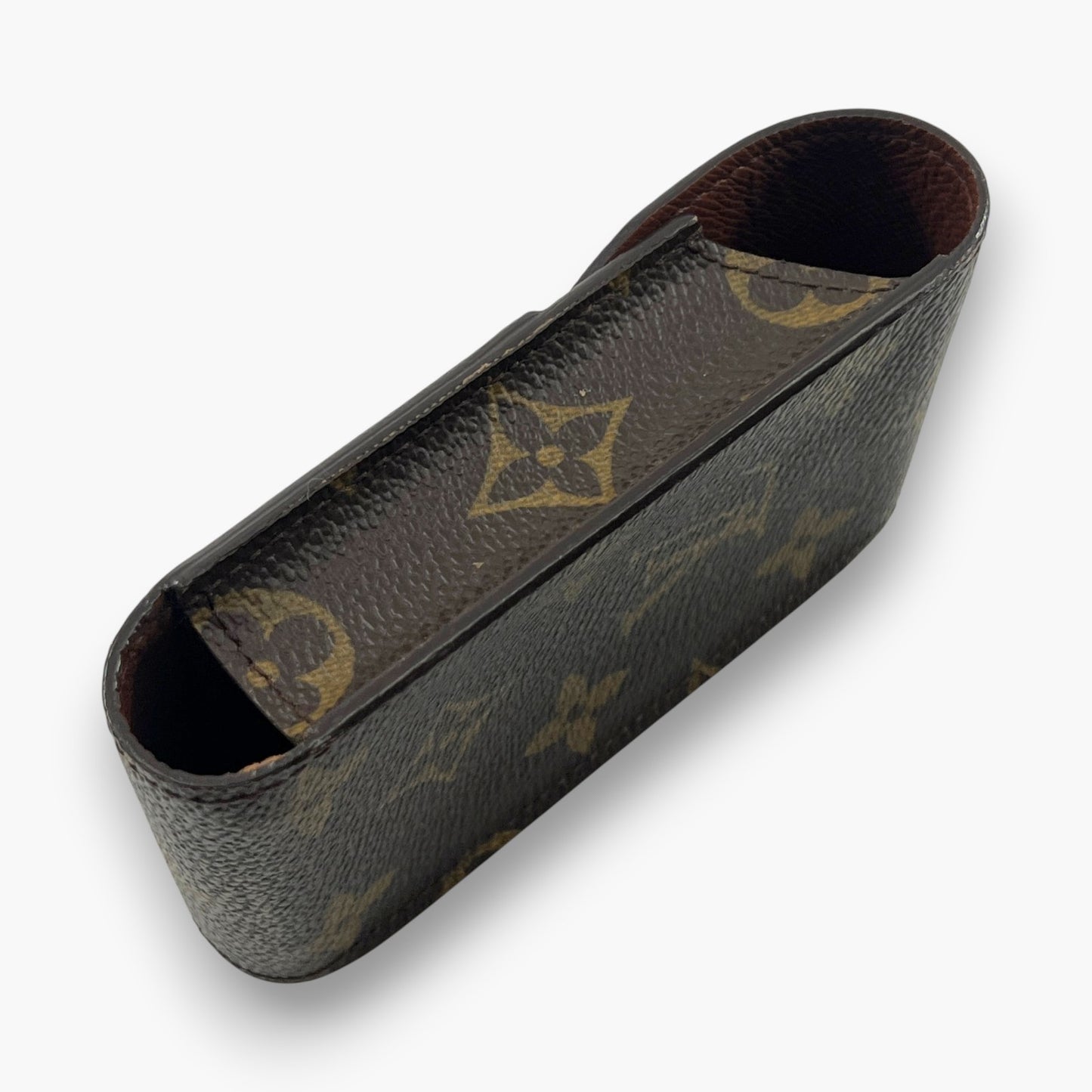 Louis Vuitton Monogram Etui Cigarette Tobacco Case M63024 Brown Canvas Leather