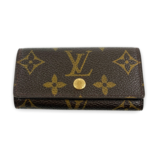 Louis Vuitton Monogram Multicles 4 Key Case Brown Canvas Leather M62631