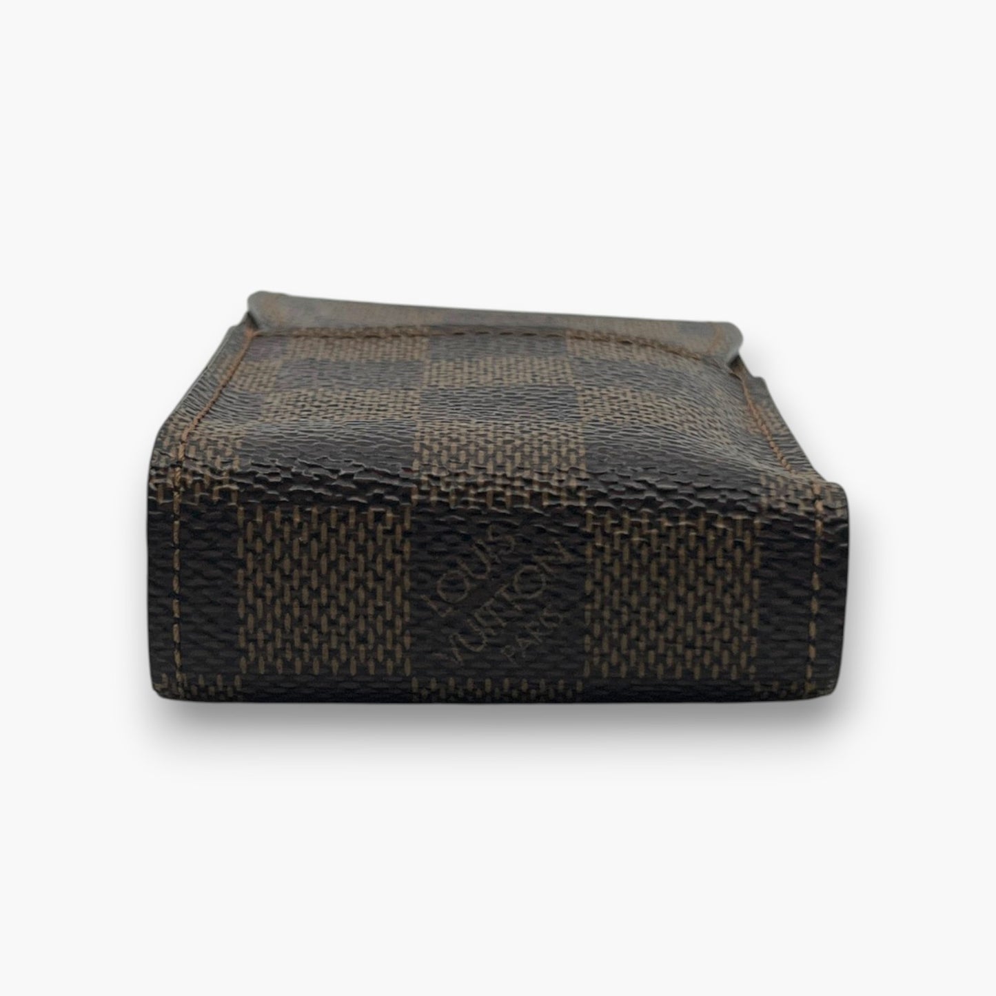 Louis Vuitton Damier Ebene Etui Cigarette Case Brown Canvas Leather