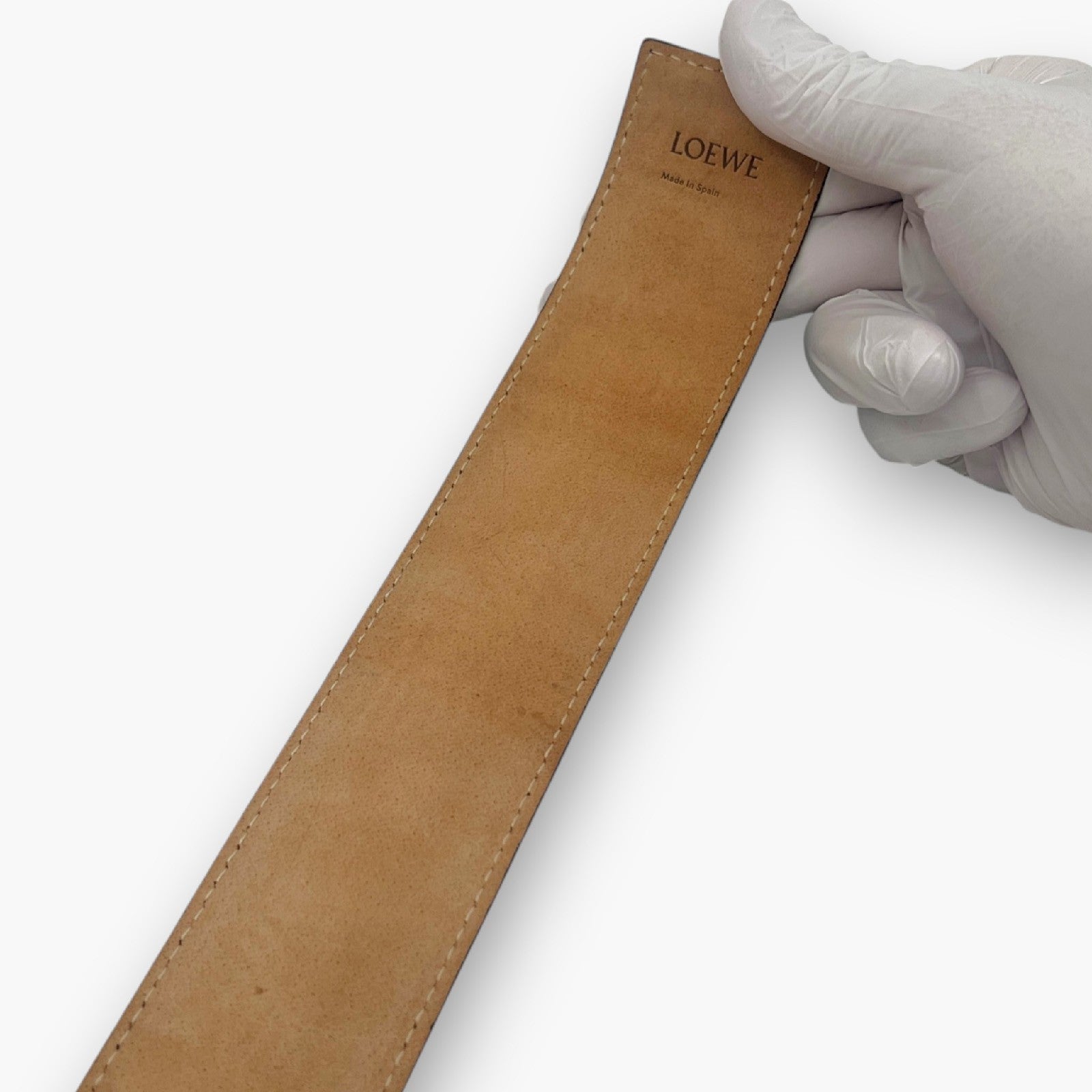 Loewe Anagram Slap Bracelet Black Yellow Leather Bicolor with Dust Bag