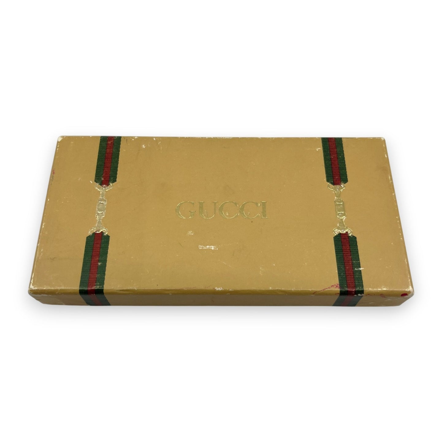 Gucci Gold-Tone Key Holder with Interlocking G & Web Stripe Design w/ Box
