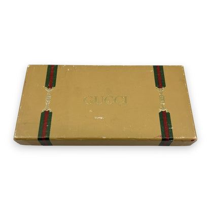 Gucci Gold-Tone Key Holder with Interlocking G & Web Stripe Design w/ Box