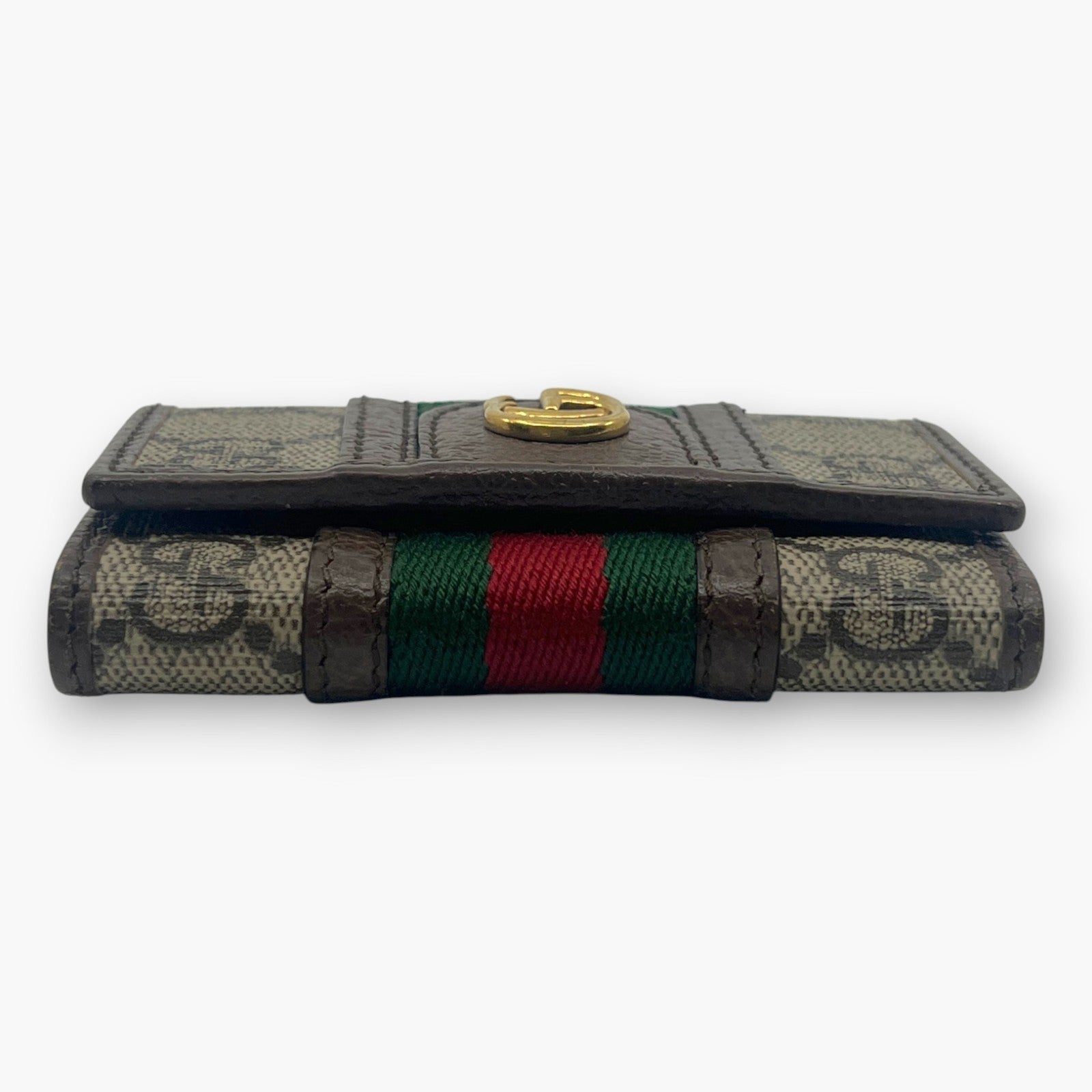 Gucci Ophidia GG Supreme Web Stripe 6-Key Case with Dust Bag