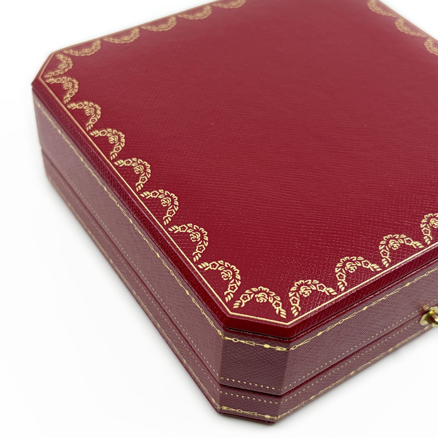 Cartier Jewelry Box Empty Case 2 Piece Set with Outer Boxes Red