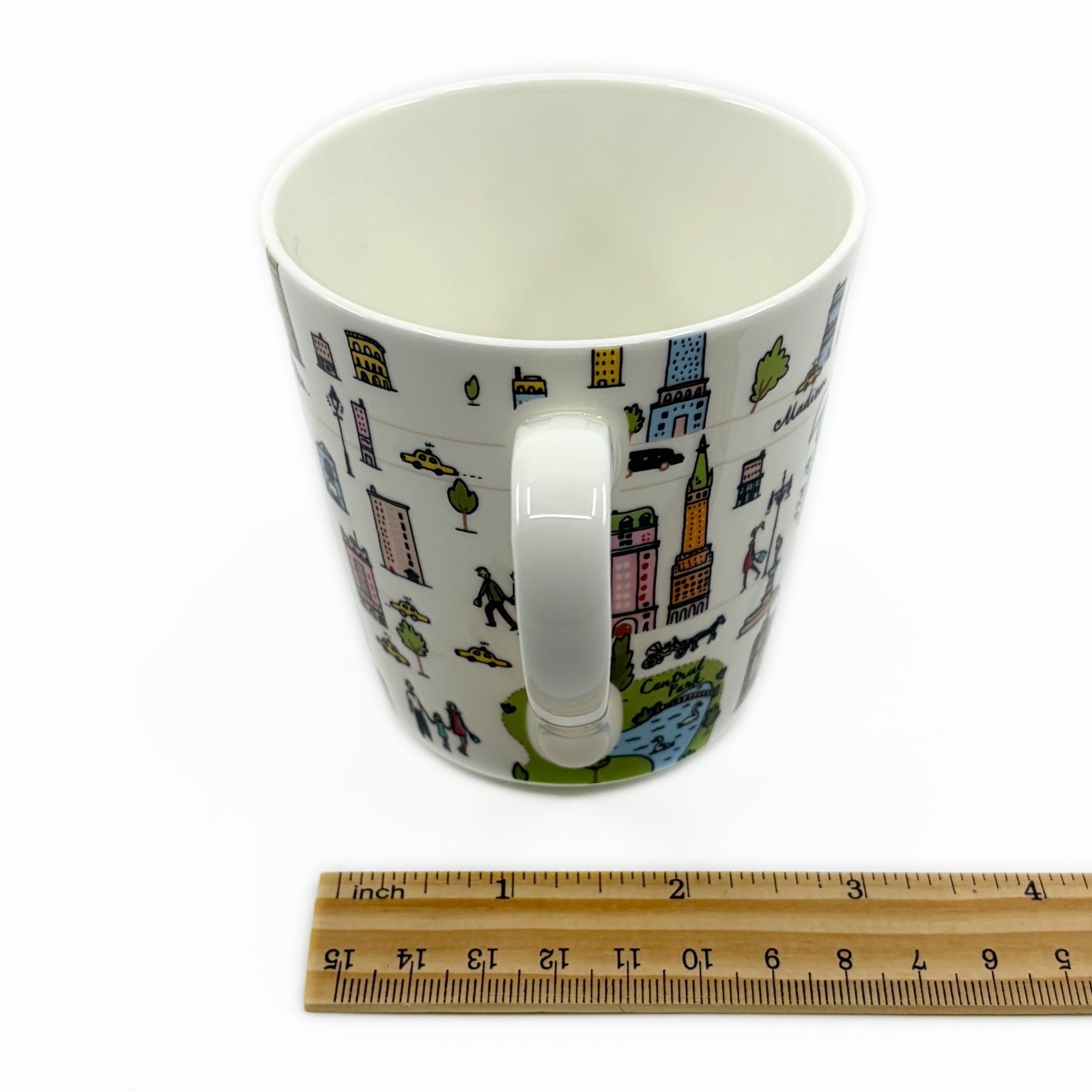 Tiffany & Co. 5th Avenue Bone China Mug 2 Cups Pair Set in NYC Design w/ Box