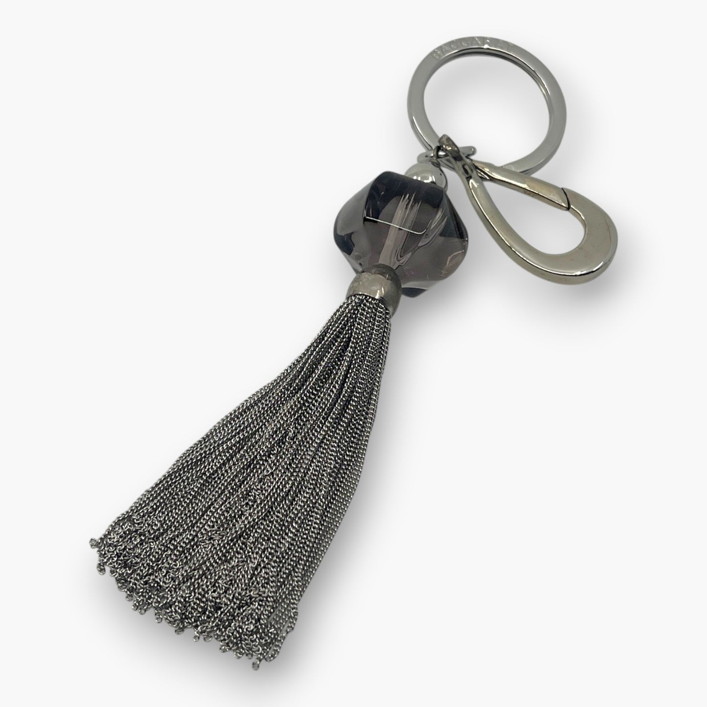 Baccarat Crystal Tassel Key Ring Bag Charm with Box Pouch