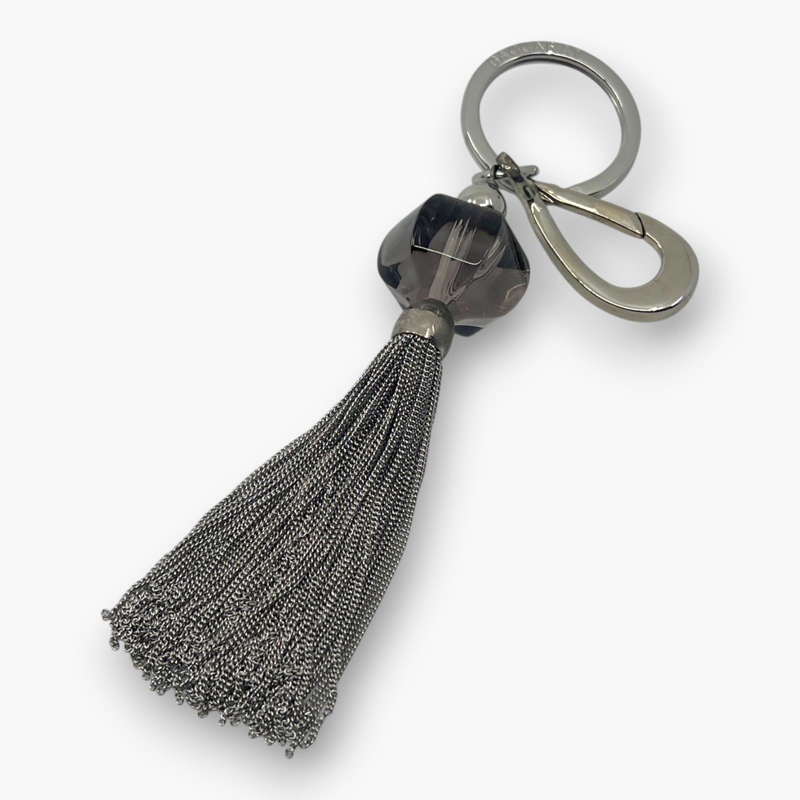 Baccarat Crystal Tassel Key Ring Bag Charm with Box Pouch