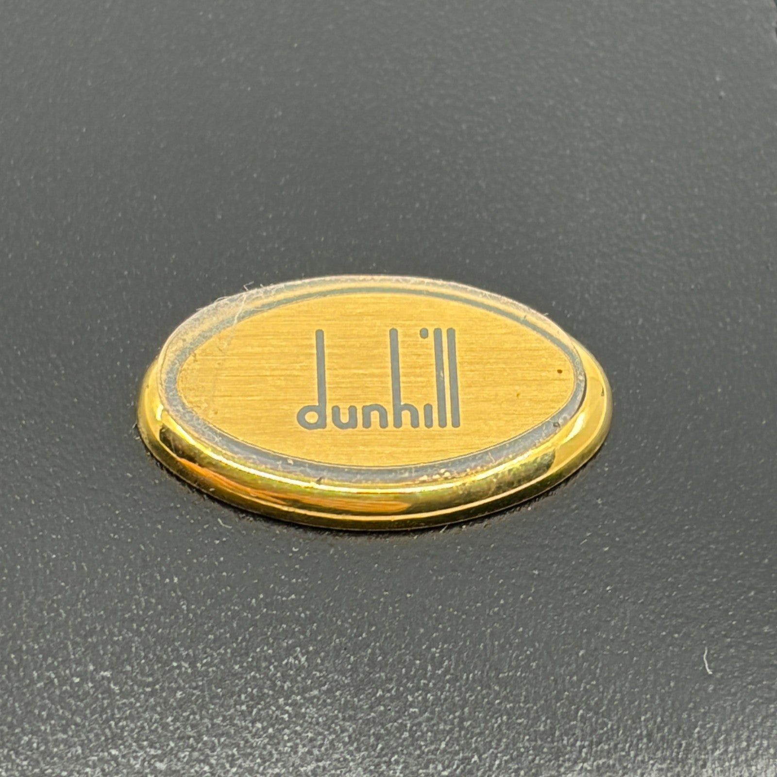 Dunhill Black Leather Long Wallet w/ Brand Card Dust Bag Box