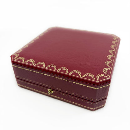 Cartier Jewelry Box Empty Case 2 Piece Set with Outer Boxes Red
