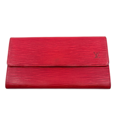 Louis Vuitton Epi Pochette Porte-Monnaie Credit Long Wallet Red M63577