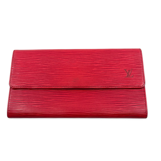 Louis Vuitton Epi Pochette Porte-Monnaie Credit Long Wallet Red M63577