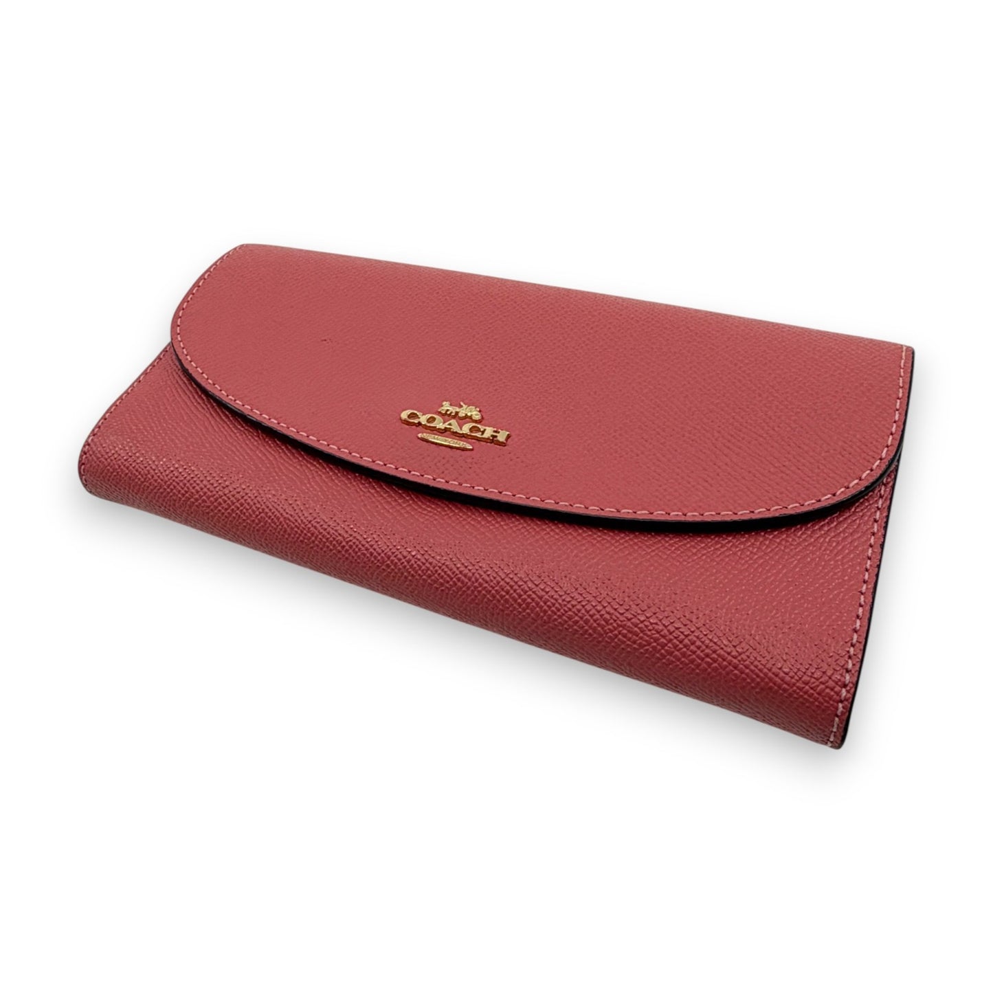 Coach Long Wallet in Pink Leather with Horse and Carriage Logo