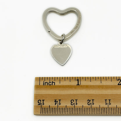 Tiffany & Co. Sterling Silver 925 Heart Key Ring Charm