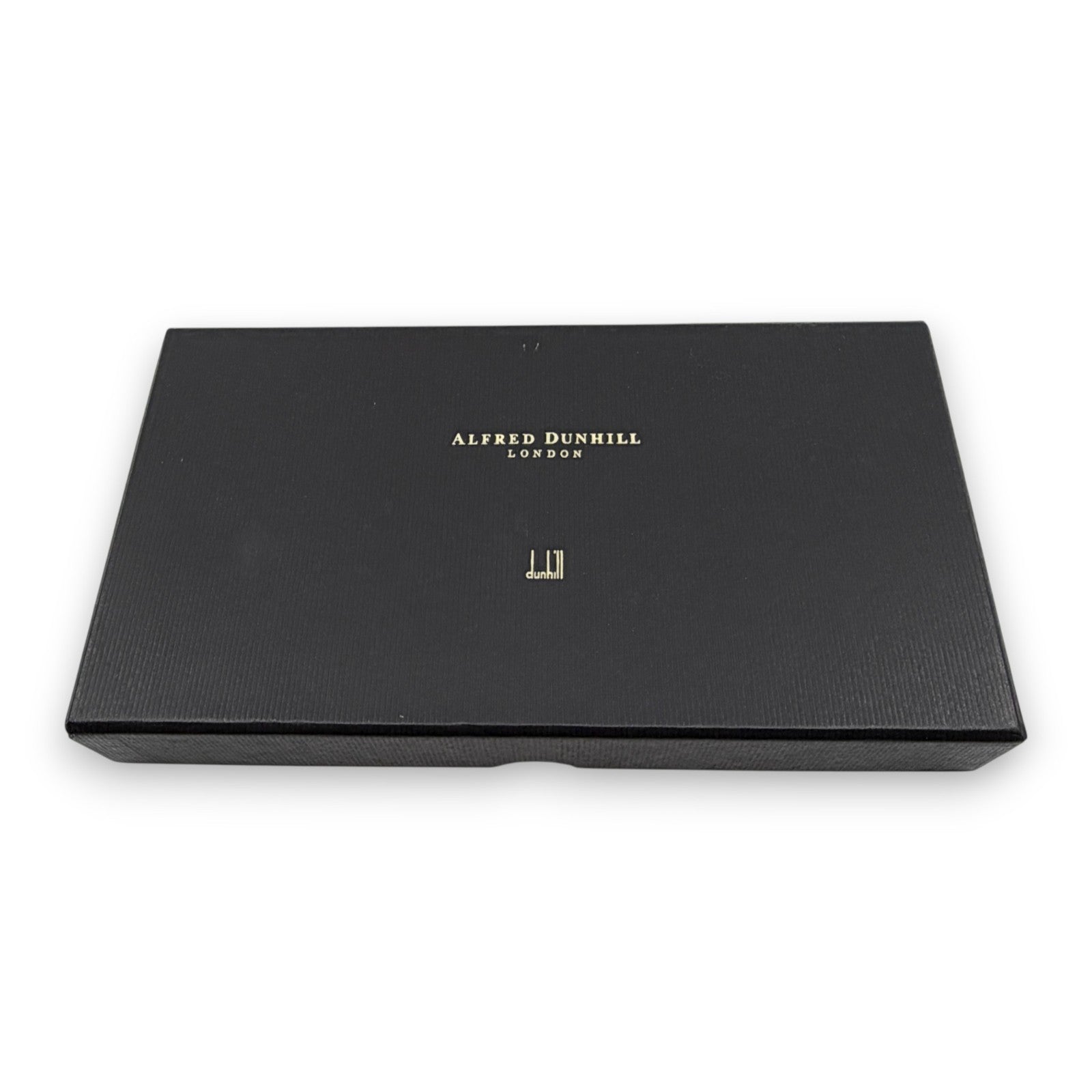 Dunhill Black Leather Long Wallet w/ Brand Card Dust Bag Box