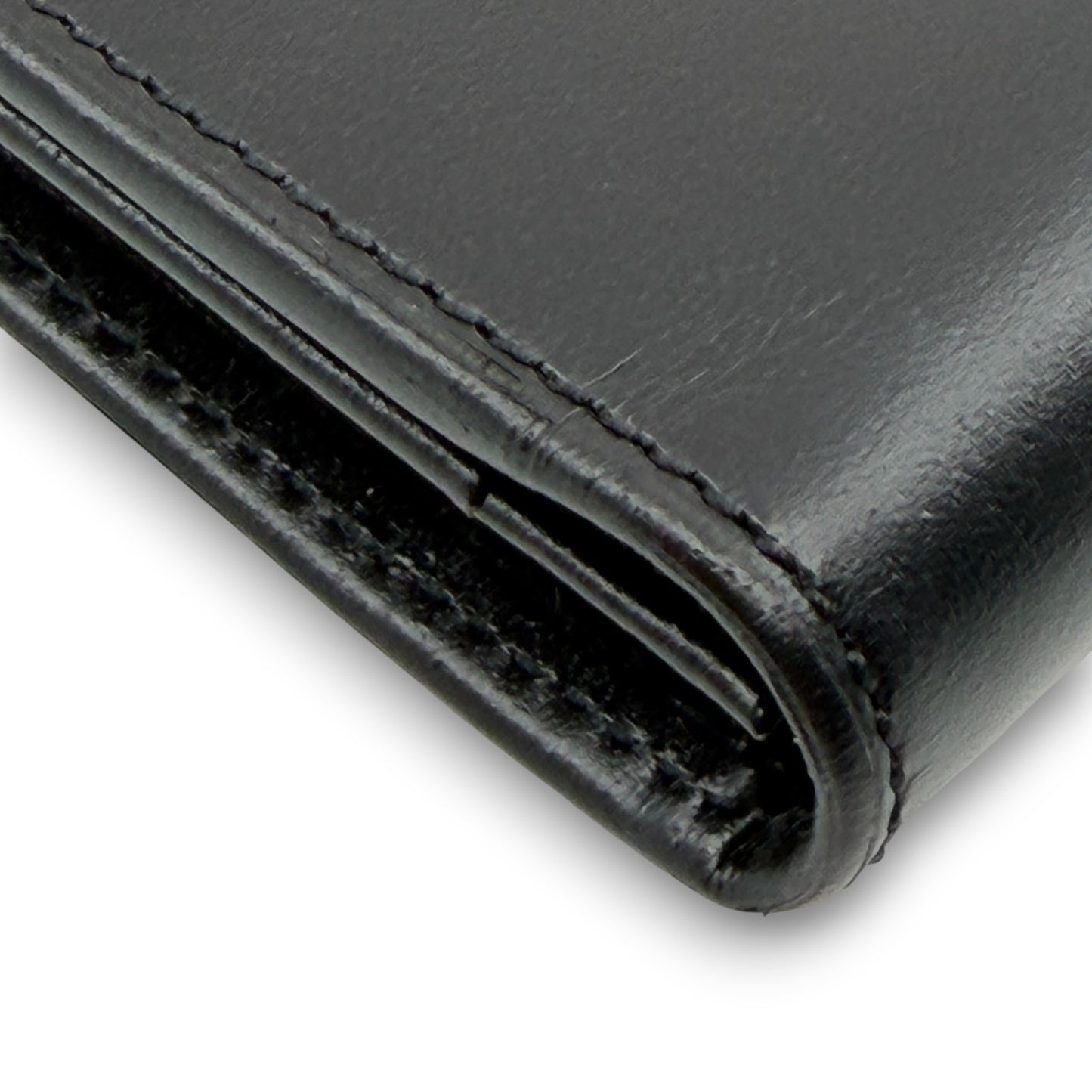 Dunhill Black Leather Long Wallet w/ Brand Card Dust Bag Box