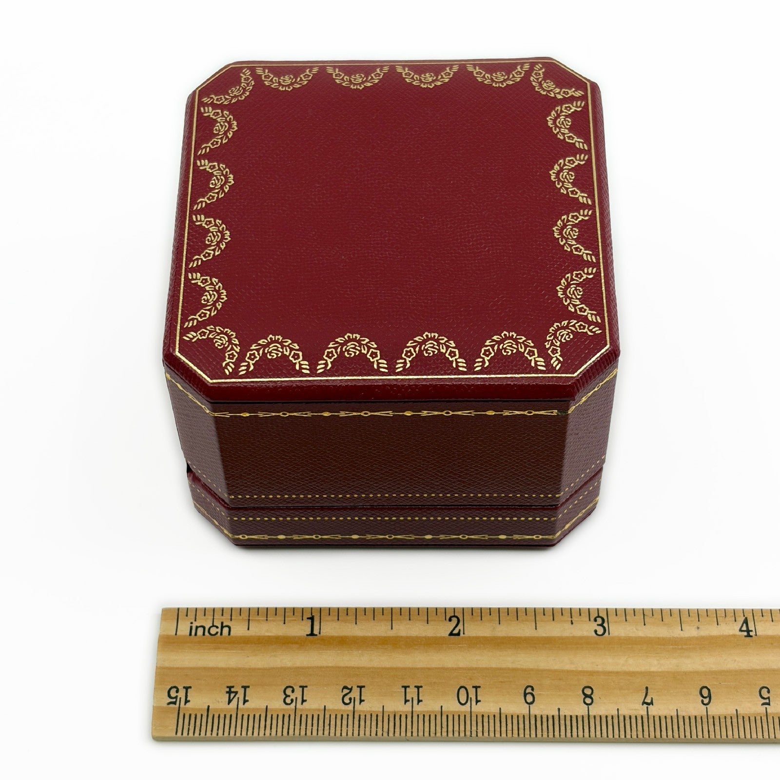 Cartier Jewelry Box Empty Case 2 Piece Set 1 Outer Box Included Red