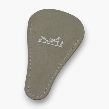 Hermes Cheval Horse Magnifying Glass Loupe Bookmark Silver-Tone with Case Box