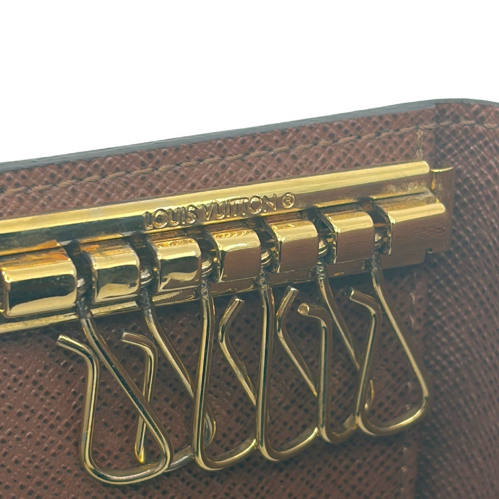 Louis Vuitton Monogram Multicles 6 Key Case Brown Canvas Leather M62630