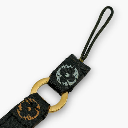 Louis Vuitton Monogram Multicolor Phone Strap Coated Canvas Leather Black M92598