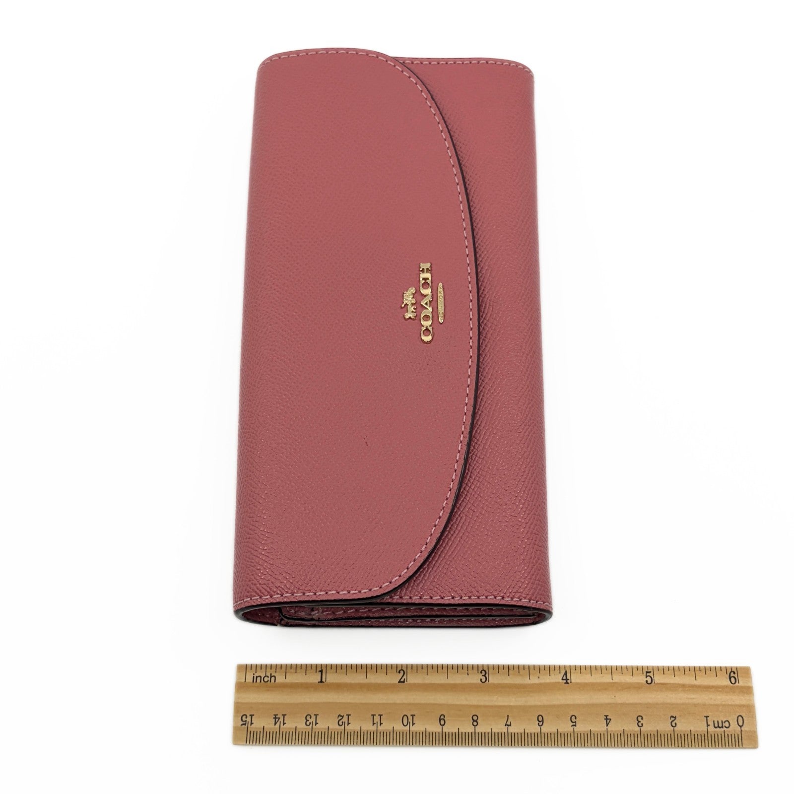 Coach Long Wallet in Pink Leather with Horse and Carriage Logo