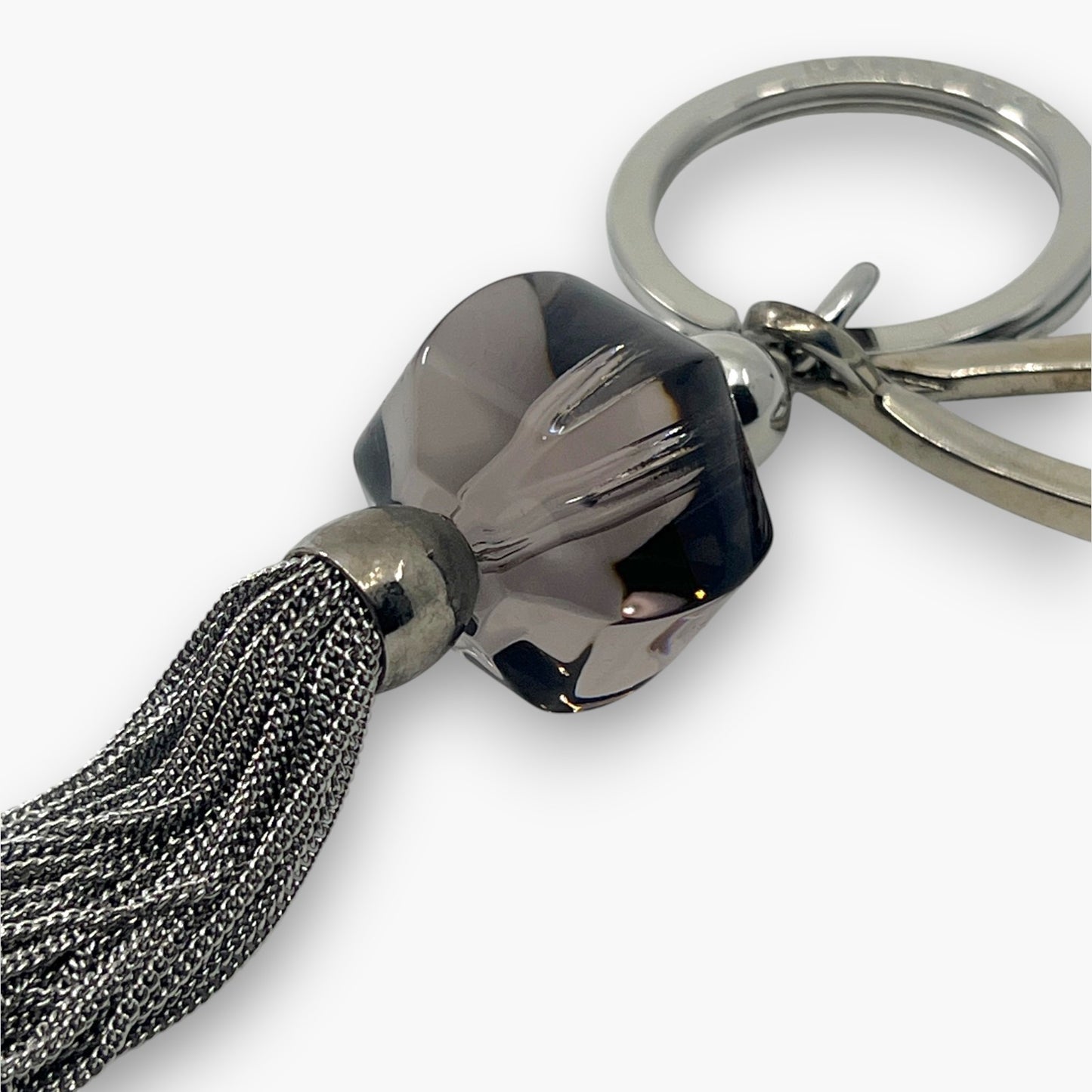 Baccarat Crystal Tassel Key Ring Bag Charm with Box Pouch